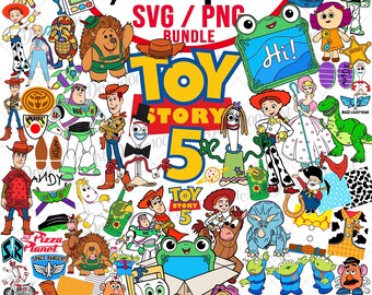 Bundle Cowboy Toy 5 Friends Svg Png, Toy Squad Friends Svg, Space Ranger Toy Svg, Cowboy Toy Family Birthday Svg, Toy Family Vacation Svg
