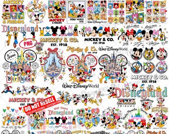 Mickey Design Shirts Bundle, Mouse And Friends PNG, Family Vacation Png, Mouse And Co 1928 Png, Family Birthday Boy Girl Png Magical Kingdom
