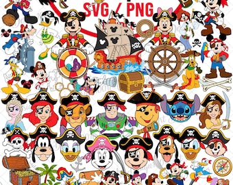 Cruise Pirate Svg Png Bundle, Cartoon Pirate Ship Png, Cruise Pirate Night Svg, Cruise Family Vacation Svg, Cruise Birthday Cut File Subli