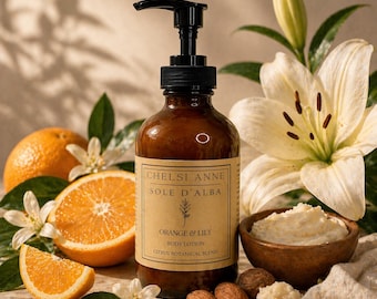 Sole D'Alba Orange Lily Body Lotion, Citrus Botanical Moisturizer