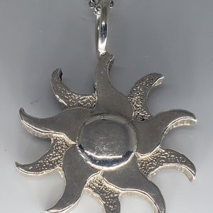 Sterling Silver Sun Pendant & Chain Set
