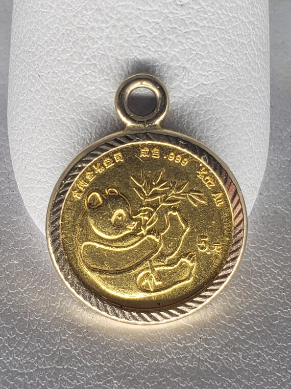 1985 5 Yuan 1/20 Oz 24k Gold Chinese Baby Panda Coin Reversible 14k Rope  Pendant - Etsy