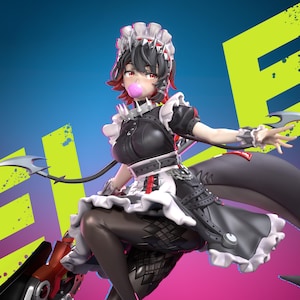 Modello 3D di Ellen Joe – Figura anime di Zenless Zone Zero (Download digitale)