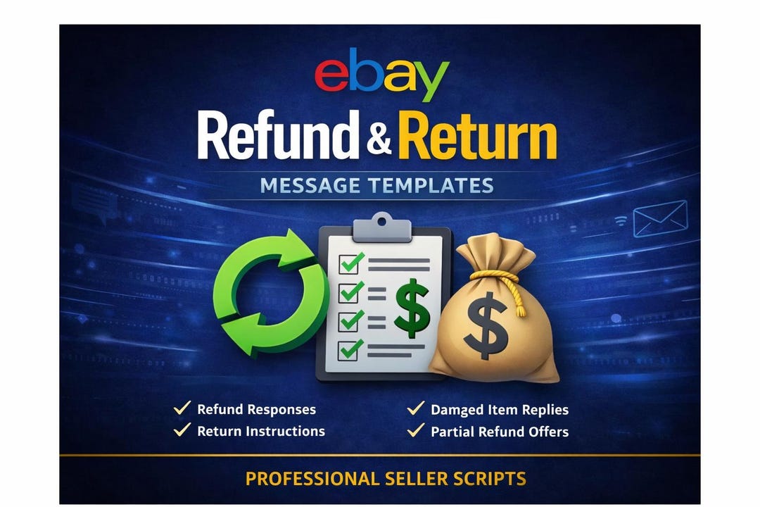 Refund Scripts Examples Ebay Refund & Return Message Templates | Seller Scripts - Etsy