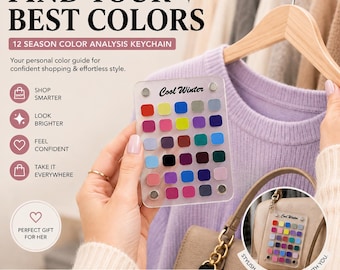 12 Season Color Analysis Keychain | Personal Color Palette Guide | Cool Winter | Soft Summer | Seasonal Color Analysis Guide