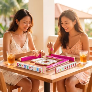 Beach Theme American Mahjong Set | Coastal Summer Game Tiles (160-166 Tiles) image 2