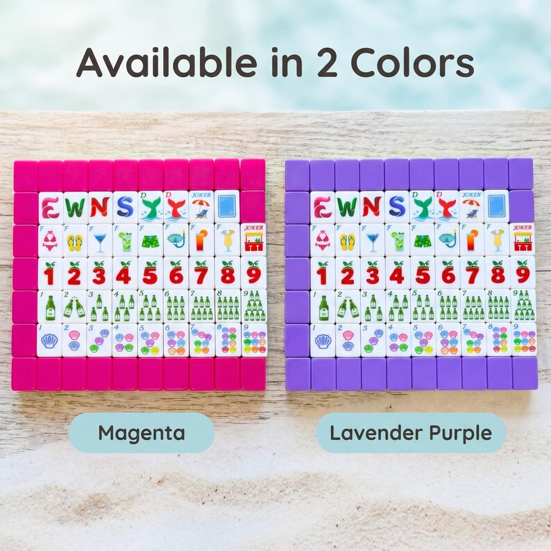Beach Theme American Mahjong Set | Coastal Summer Game Tiles (160-166 Tiles) image 7