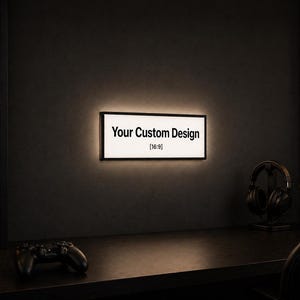 Custom LED Light Box Sign: Multiple Sizes, USB Powered, Frame