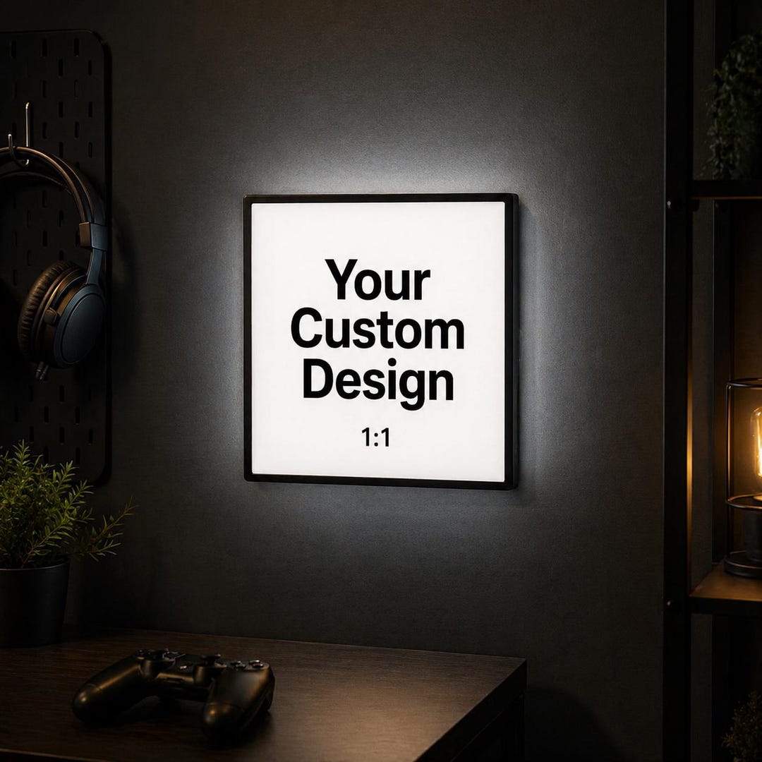 Custom LED Light Box Sign: Multiple Sizes, USB Powered, Frame - Etsy
