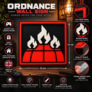Gaming Custom Ordinanance Wall Sign | Gaming Room Decor | Gamer Gift | Gaming Setup & Man Cave Wall Decor