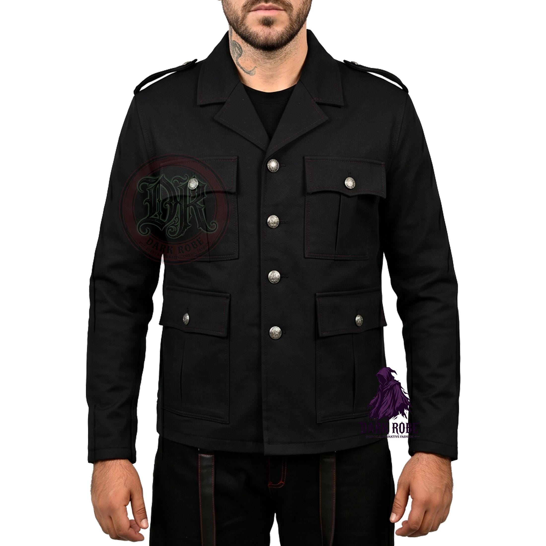 Military Goth Jacket - Etsy Canada