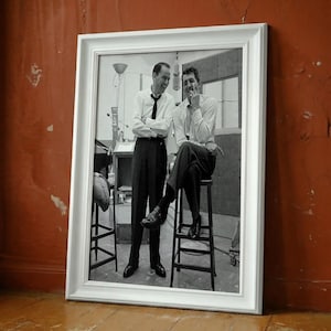Frank Sinatra, Dean Martin Vintage or Wooden Framed Wall Art, Canvas Poster