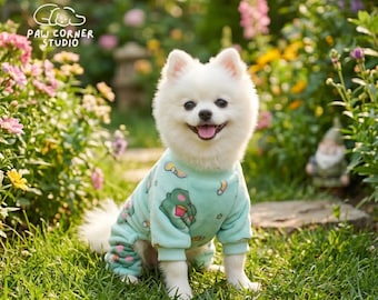 Cozy Fleece Dog Pajamas | Four-Legged Jumpsuit with Leash Ring, All Breeds XS-4XL