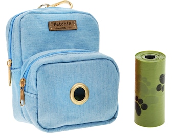 Chambray Mini Rucksack Haustier Kotbeutel & Leckerli Halter