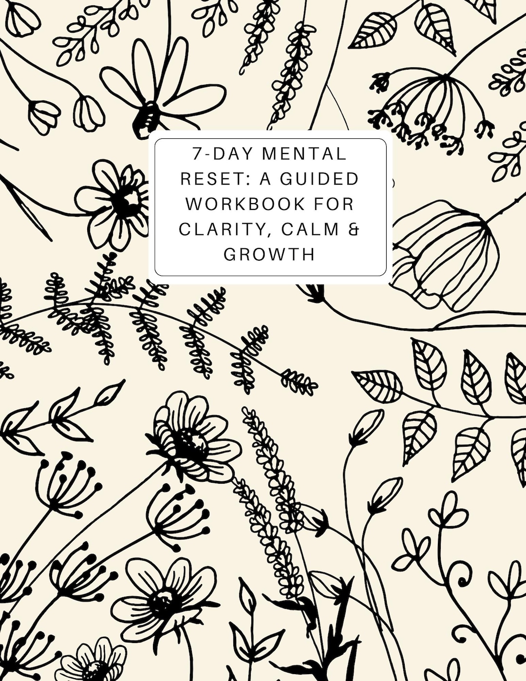7 Day Mental Health Reset Workbook Printable Guided Journal PDF Anxiety ...