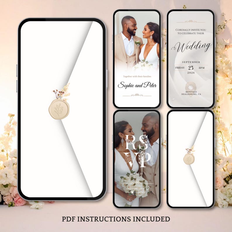 Animated Wedding Invitation Video, Elegant Minimalist, Motion Invite ...