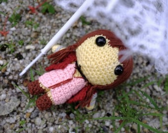 PATTERN: Aerith Gainsborough (Final Fantasy VII) - Amigurumi crochet pattern (PDF File)