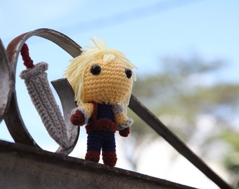 PATTERN: Cloud Strife (Final Fantasy VII) - Amigurumi crochet pattern (PDF File)