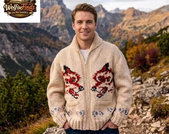 Sudadera Wolf Urban Wear Knit Kit – Suéter acogedor hecho a mano de pura lana