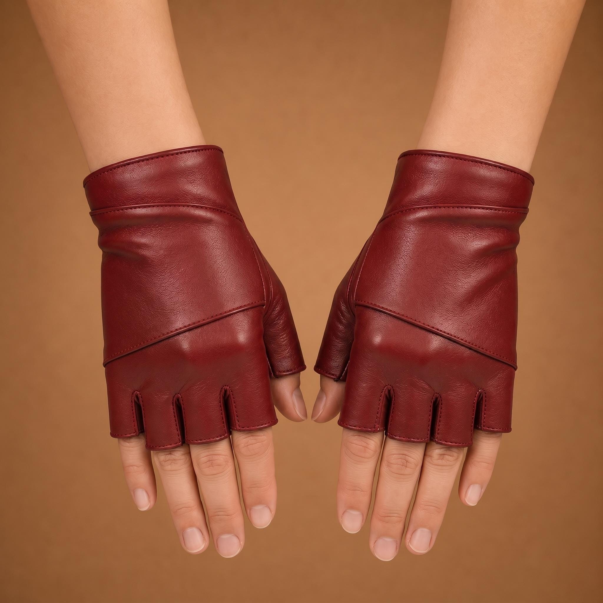 Fingerless Leather Gloves Driving Gloves Half Finger Gloves Gothic Gloves Fashion Gloves Unisex Gloves