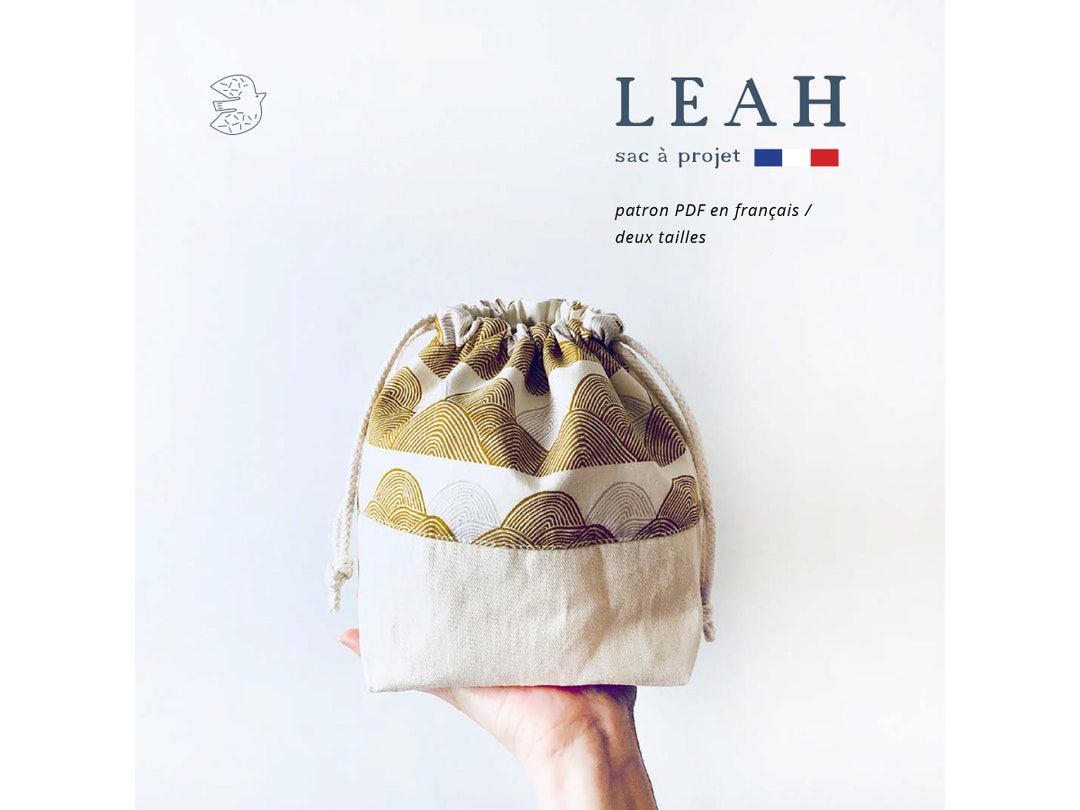 Tuto Sac Pochette Avec Cordon PATRON, Sac à Tricot, Pochon, Sac à