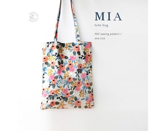 PATTERN, Market Bag, Book Bag, Tote Bag, Everyday Bag, Bag Pattern PDF, Sewing Pattern, DIY gift, beginner sewing,