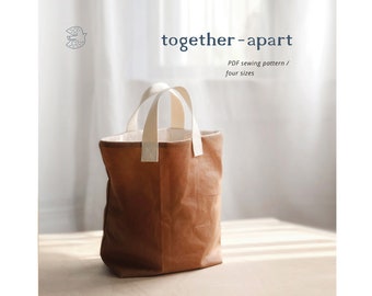Gift Bag, PDF sewing pattern, together apart bag, treat bag, project bag, knitting bag, indigobirddesign