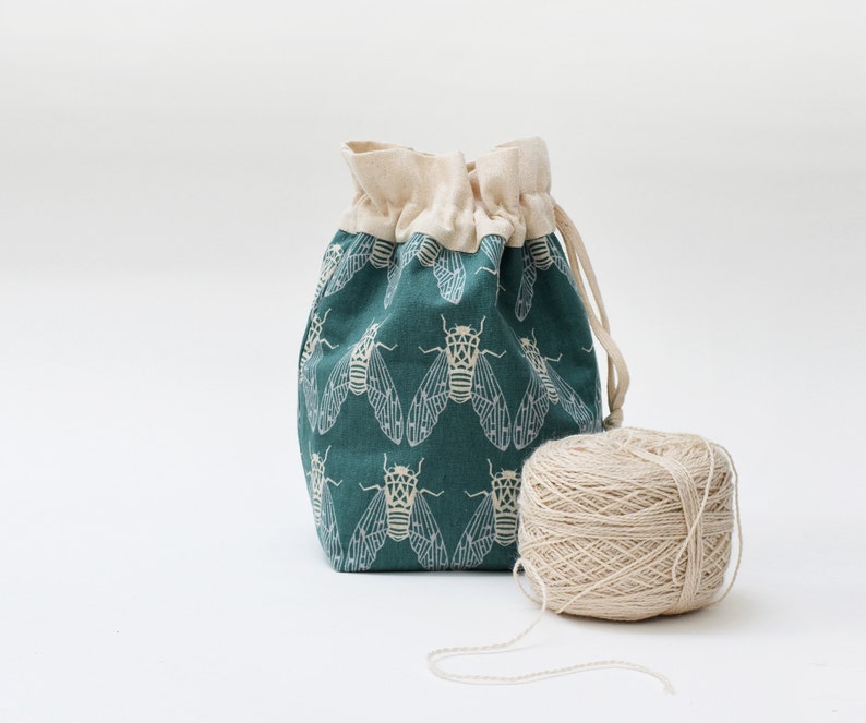 PATTERN Drawstring Bag Knitting Bag PDF Sewing Pattern Etsy