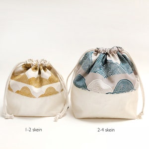 PATTERN, Drawstring Bag, Knitting Bag, PDF Sewing Pattern, Project Bag, Sewing Tutorial, DIY gift, Leah drawstring bag image 3