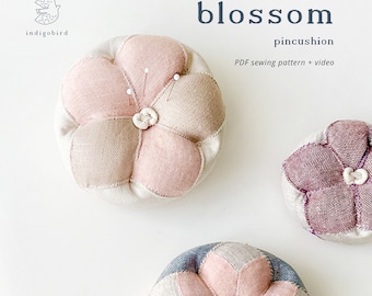 Blossom Pincushion pattern, PDF Sewing Pattern