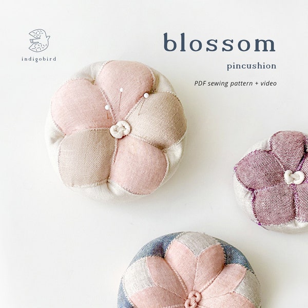 Blossom Pincushion pattern, PDF Sewing Pattern