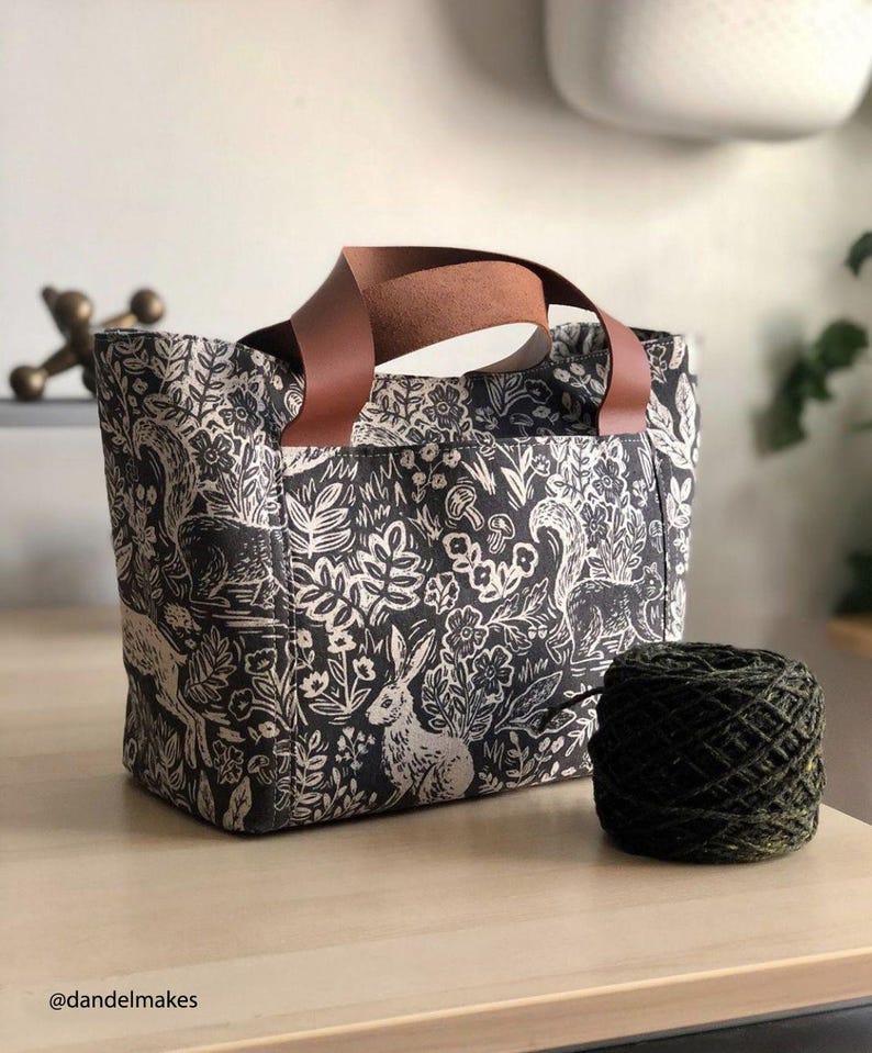 PATTERN, Sierra Tote & Bin Sewing Pattern, Knitting Project Bag (PDF Pattern) image 8