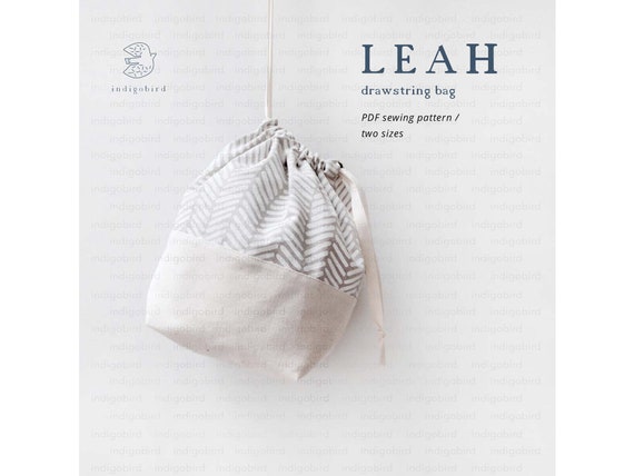 PATTERN, Drawstring Bag, Knitting Bag, PDF Sewing Pattern