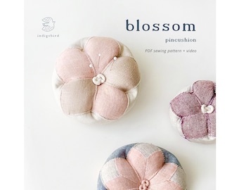 Blossom Pincushion pattern, PDF Sewing Pattern