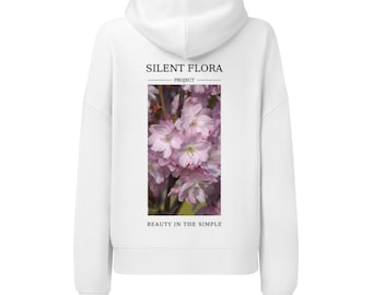 Floral Photo Hoodie, Botanical Sweatshirt, Plant and photography lover Gift, Women’s organic hoodie