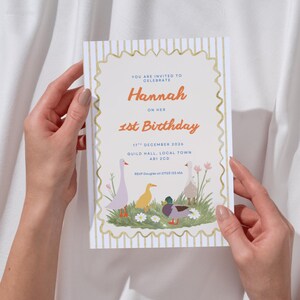 Birthday Invitation Template • Friendly Ducks (digital download)