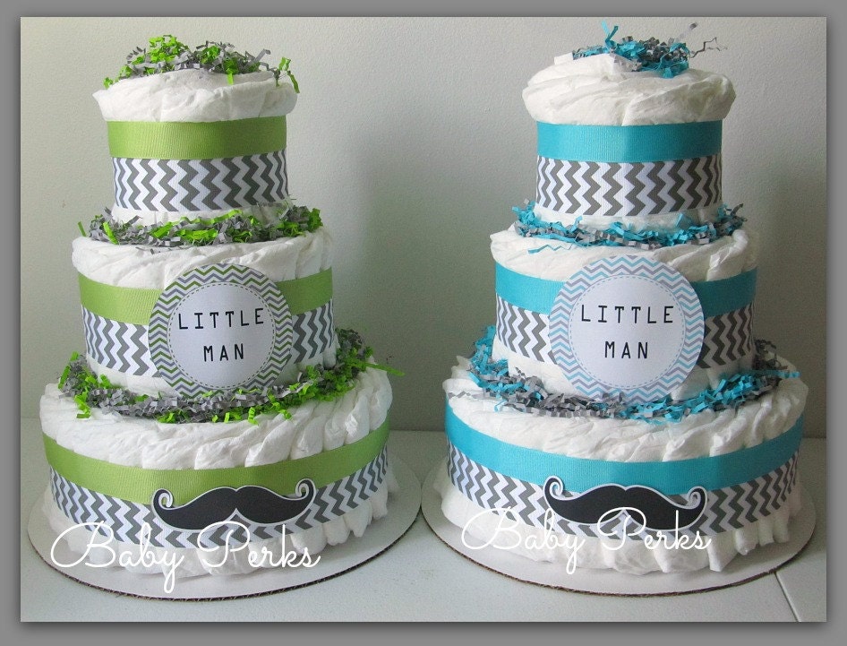 Little Man Diaper Cake Mustache Baby Shower Mustache Party Etsy