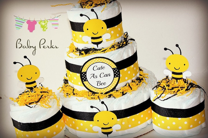 Mother to Bee Baby Shower Baby Shower Decorations Bumble Bee Diaper Cake