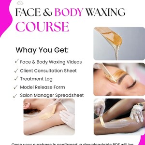 Face & Body Waxing Course | Sugar Leg Bikini Underarm Brow Videos | Manual Logs Forms | Digital Waxing Training