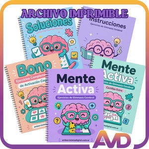 Gimnasia Cerebral para Adultos Mayores | Activación Cognitiva | Ejercicios Matemáticos y Visuales | Demencia Terapia | PDF Descarga