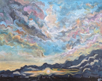 skyline I - 10 x 8 digital print of original acrylic on canvas