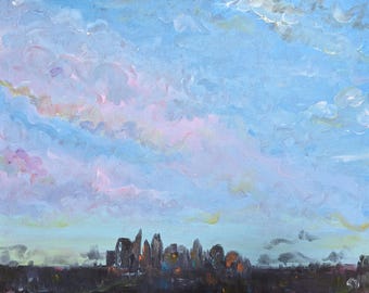 skyline II - 10 x 8 digital print of original acrylic on canvas