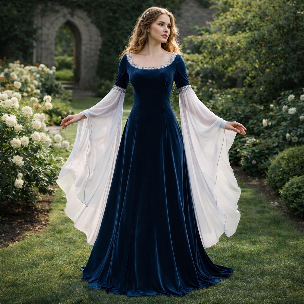 betsey johnson blue velvet dress Arwen Maxi Regular / 3X / Limited Blue Divine main image 1