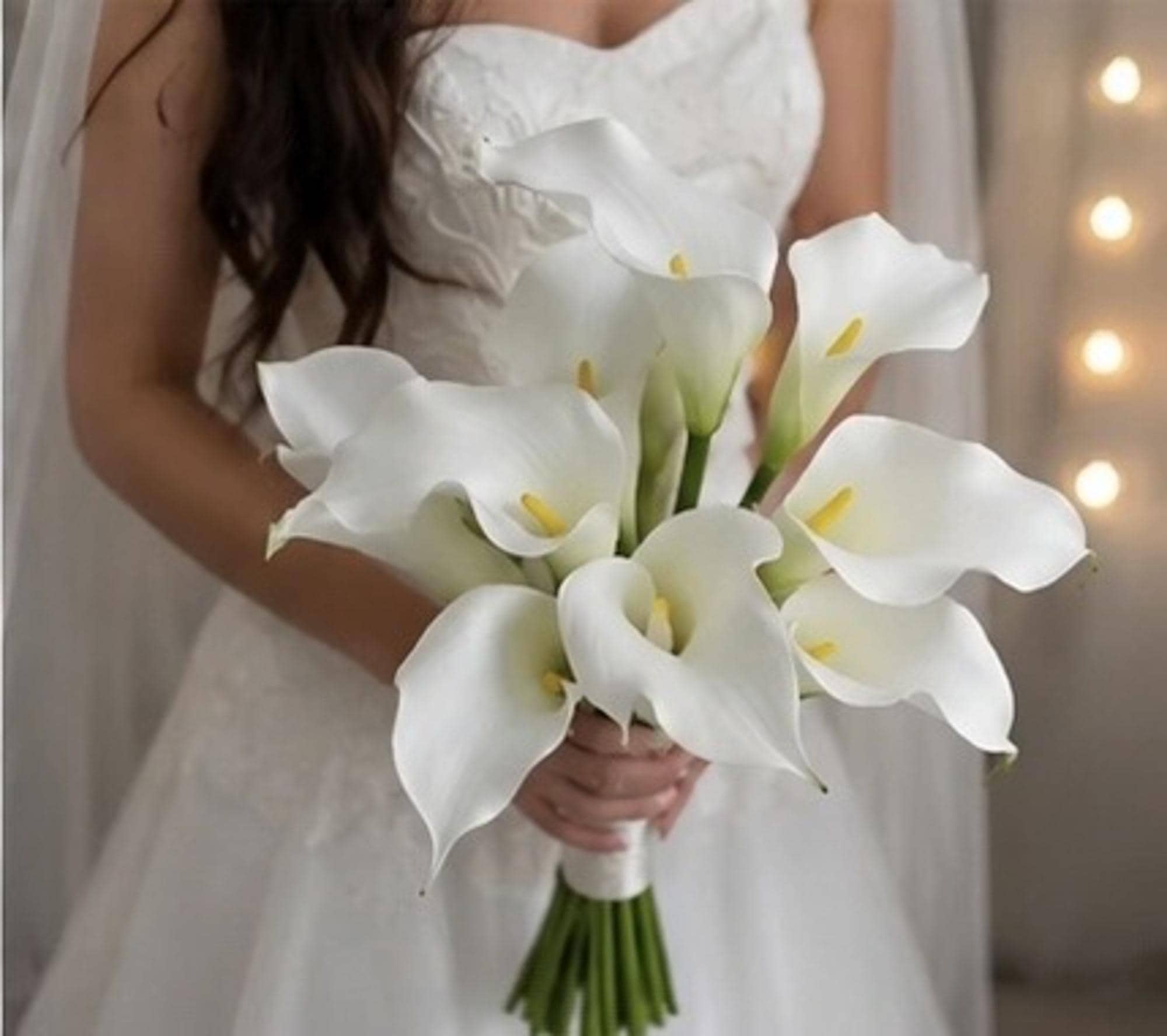 Luxury White Calla Lily Bridal Bouquet
