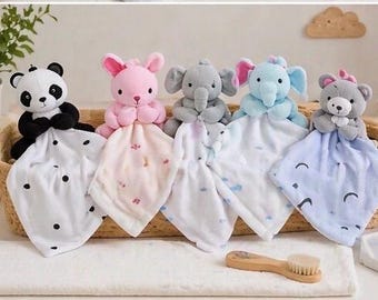 Peluche para bebé con manta personalizada / regalo para recién nacido / baby shower / manta sensorial