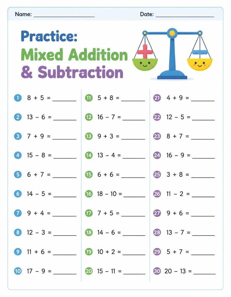 Grade 2 Math Problem Worksheet 2nd Grade Math Worksheets, Printable Workbook | Addition, Subtraction ...