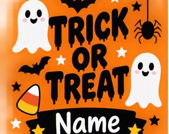 Personalised Halloween Trick or Treat Tote Bags