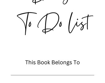 Daily To Do List Template