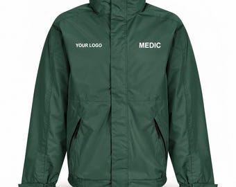 Personalisierte Regatta-Sanitäterjacke, Arbeitskleidung mit Firmenlogo, individueller Event-Mitarbeitermantel, Grafik hochladen, Sanitäteruniform