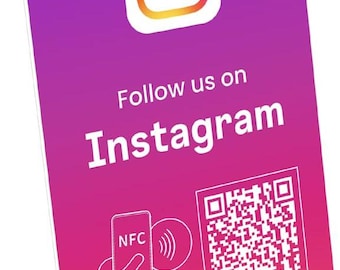 Follow us Stand, QR Code+NFC Tap, for Instagram